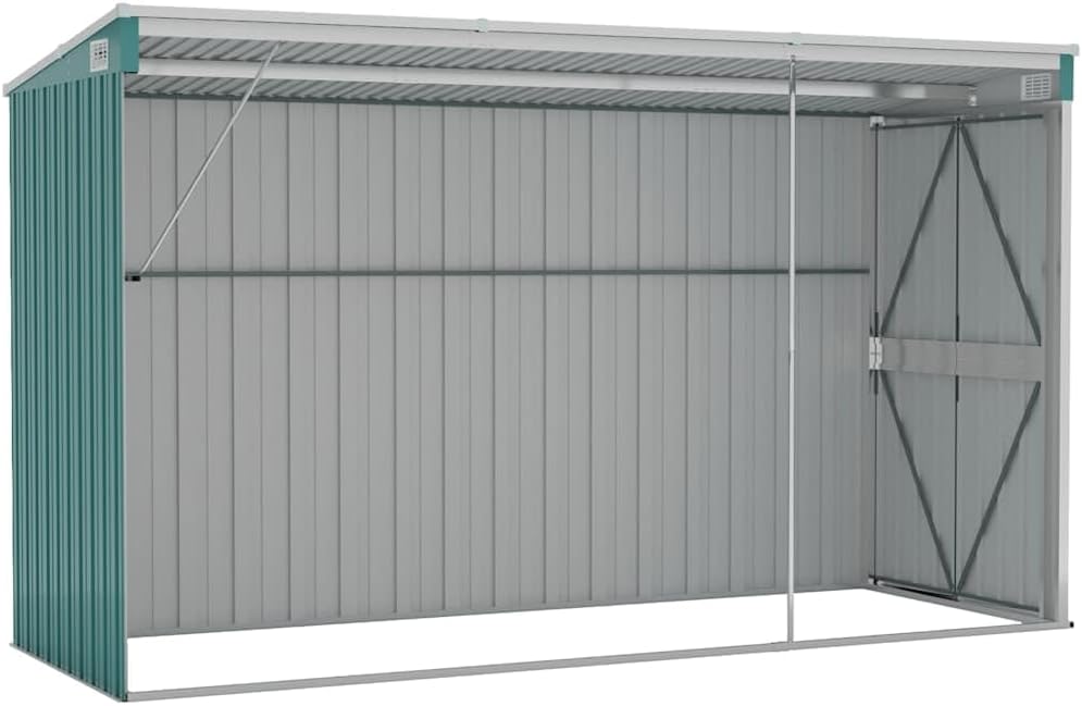 etevert Abri de Jardin Mural Vert 118x288x178 cm 