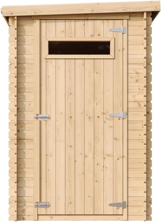 Abri de Jardin en Bois, Petite fenêtre, avec Sol TRAITÉ- Stockage extérieur l239xL144xH198 cm/2.63 m2 - Petit abri à Outils, Local à vélos - Toit imperméable, fenêtres etevert M306A+M306G