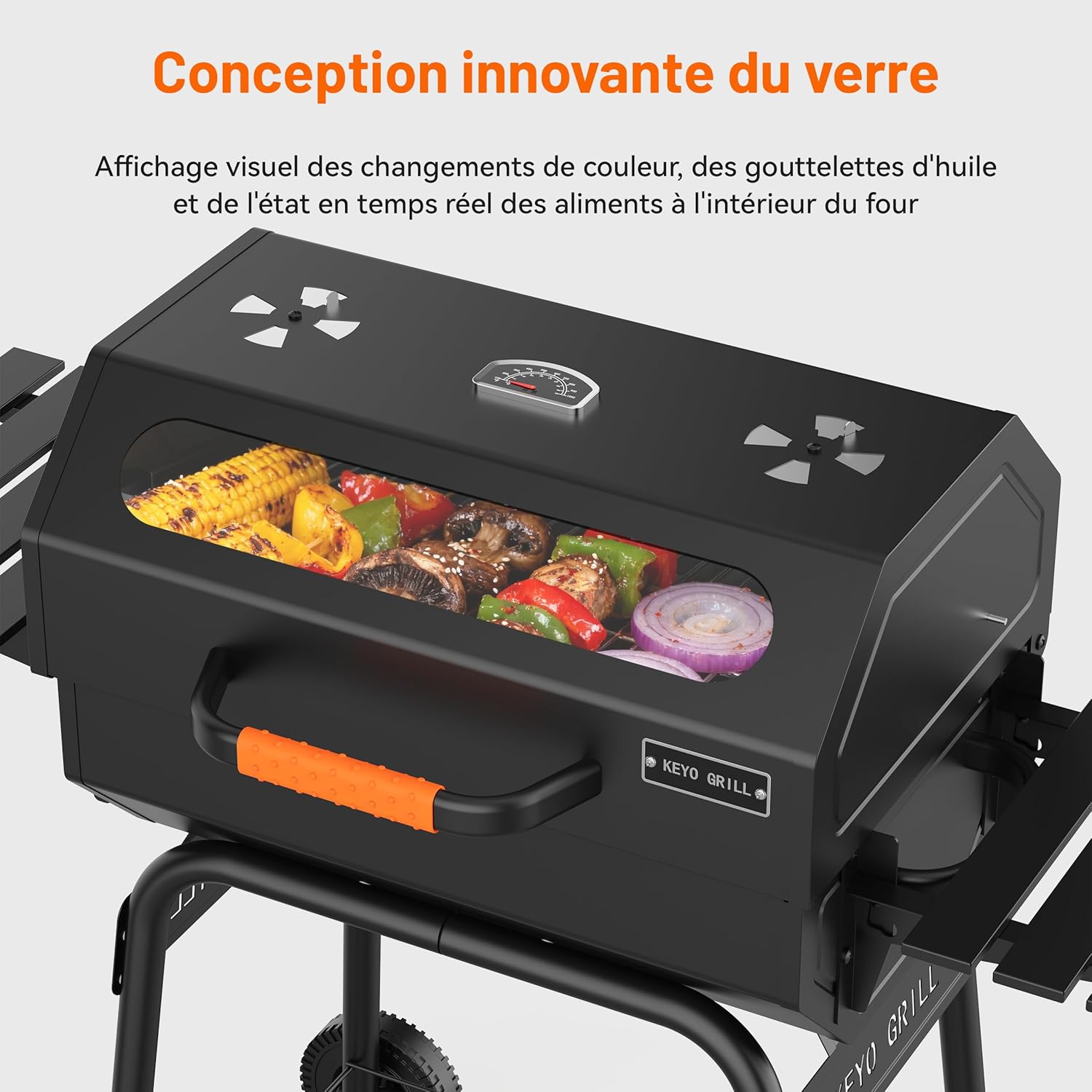 etevert 23 pouces barbecue pentagonal, chromé, 469 Sq In-23 Pouces