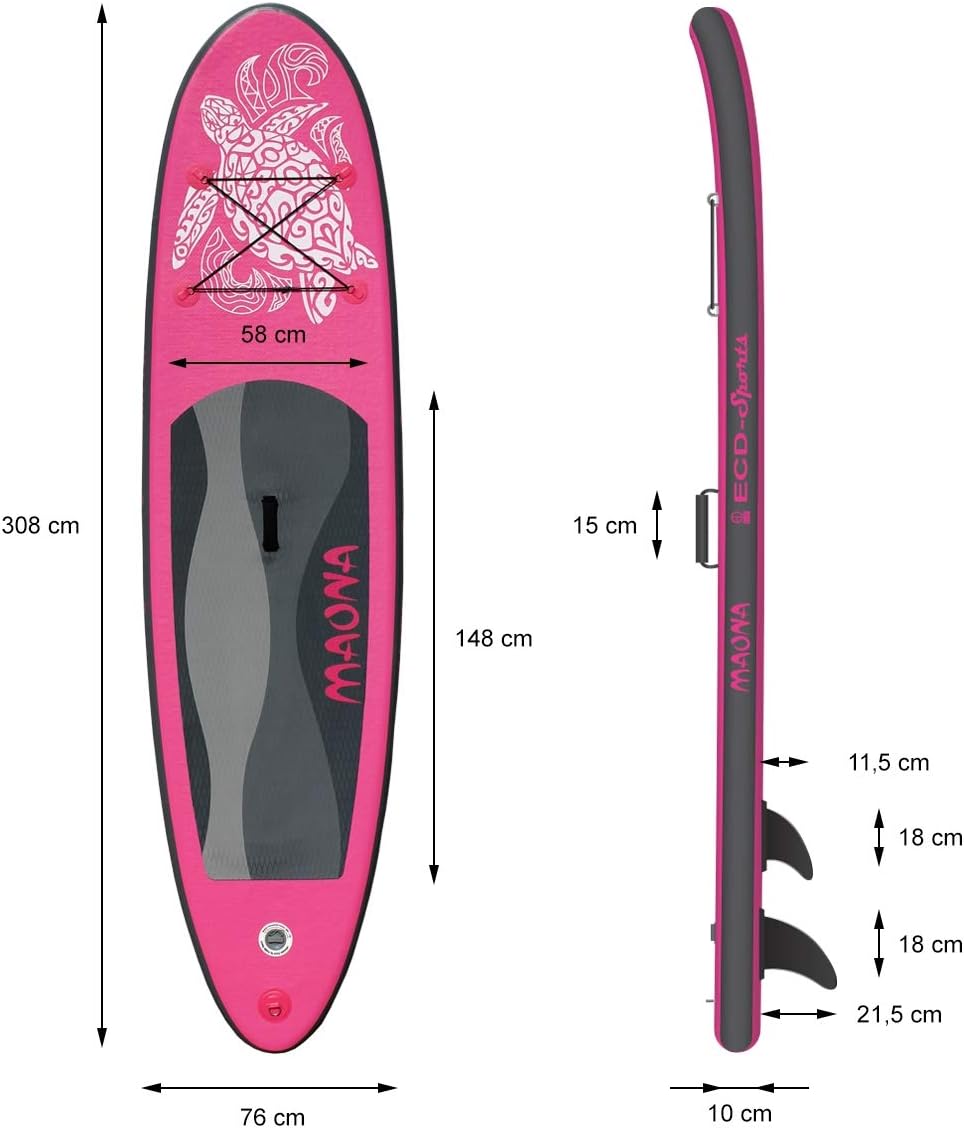 etevert - Stand Up Paddle - 305/308/320/380 cm - PVC, 120/150 kg, 10/15 cm