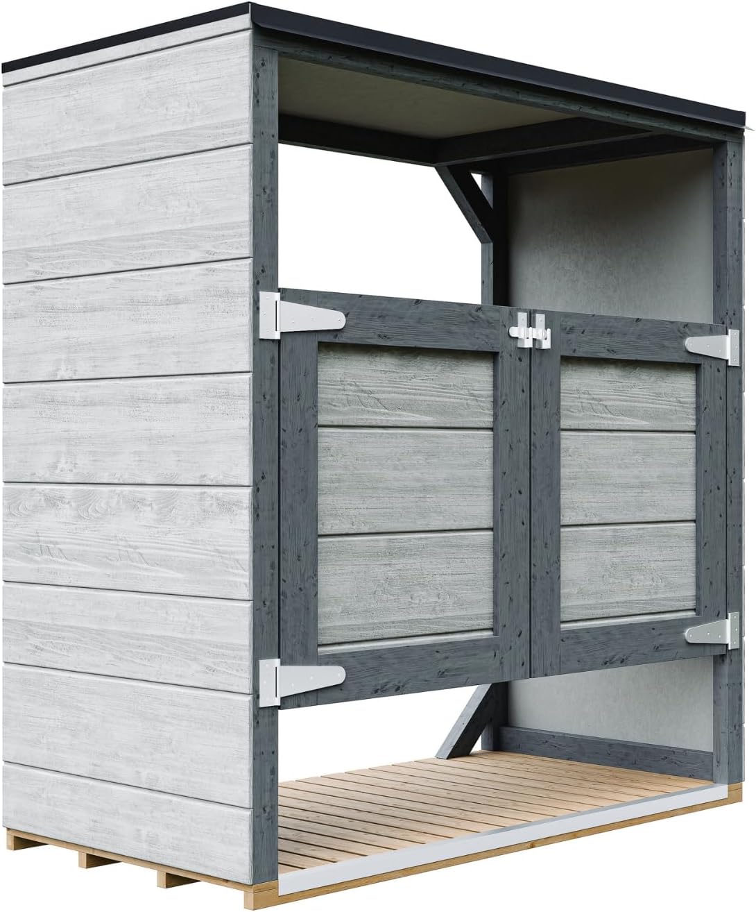 Abri de Jardin pour poubelles, Cache Poubelle extérieur 2x240L – Coffre de Rangement Exterieur, Armoire de Jardin, cabane de Jardin Exterieur – etevert M980A-TUNDRA Cavern