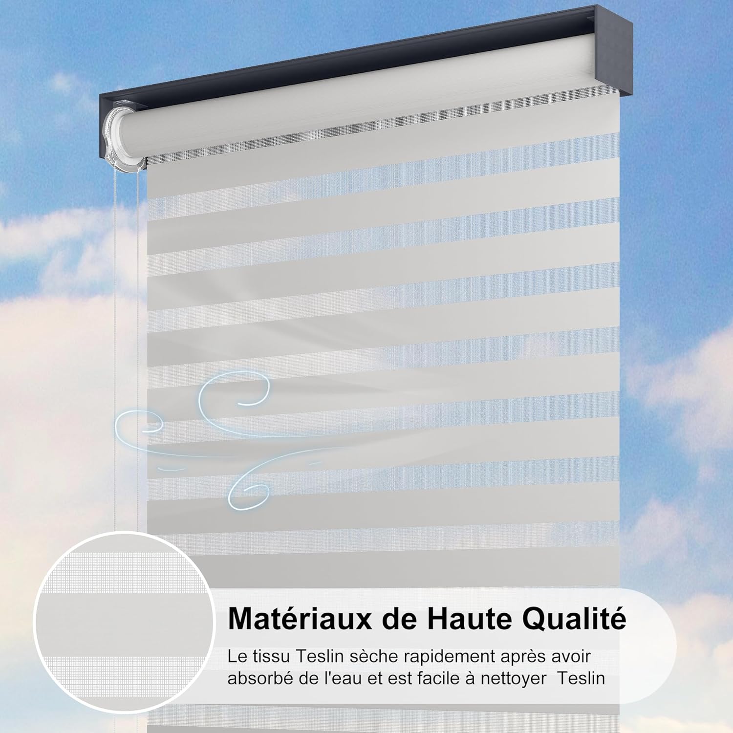 etevert - pergola bioclimatique - 4,8x3,68m - aluminium, stores, lames orientables