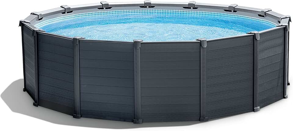 etevert - Piscine Graphite série - 4,78 x 1,24 m - kit complet