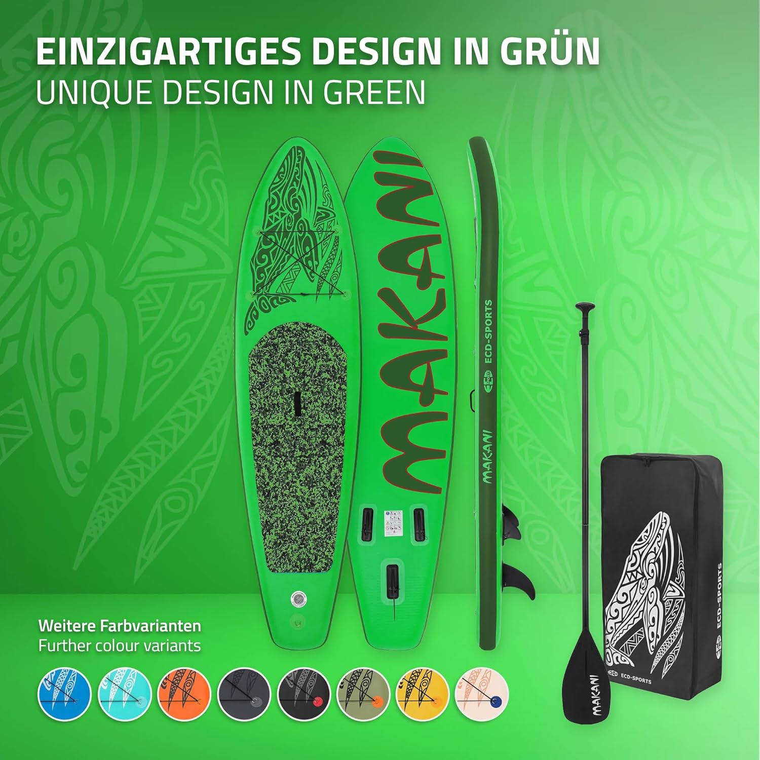 etevert - planche stand up paddle - 305/308/320/380 cm - PVC, jusqu'à 150 kg, 10/15 cm d'épaisseur