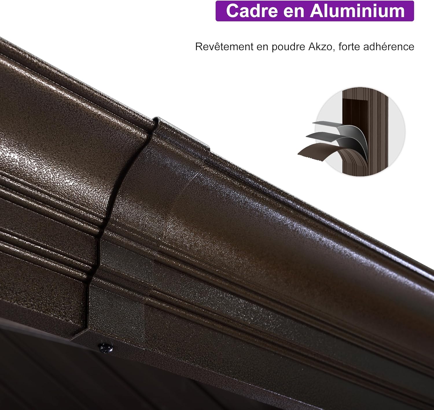 etevert - tonnelle jardin - 7,32x3,65m - acier galvanisé, rideaux épais, gouttière intégrée