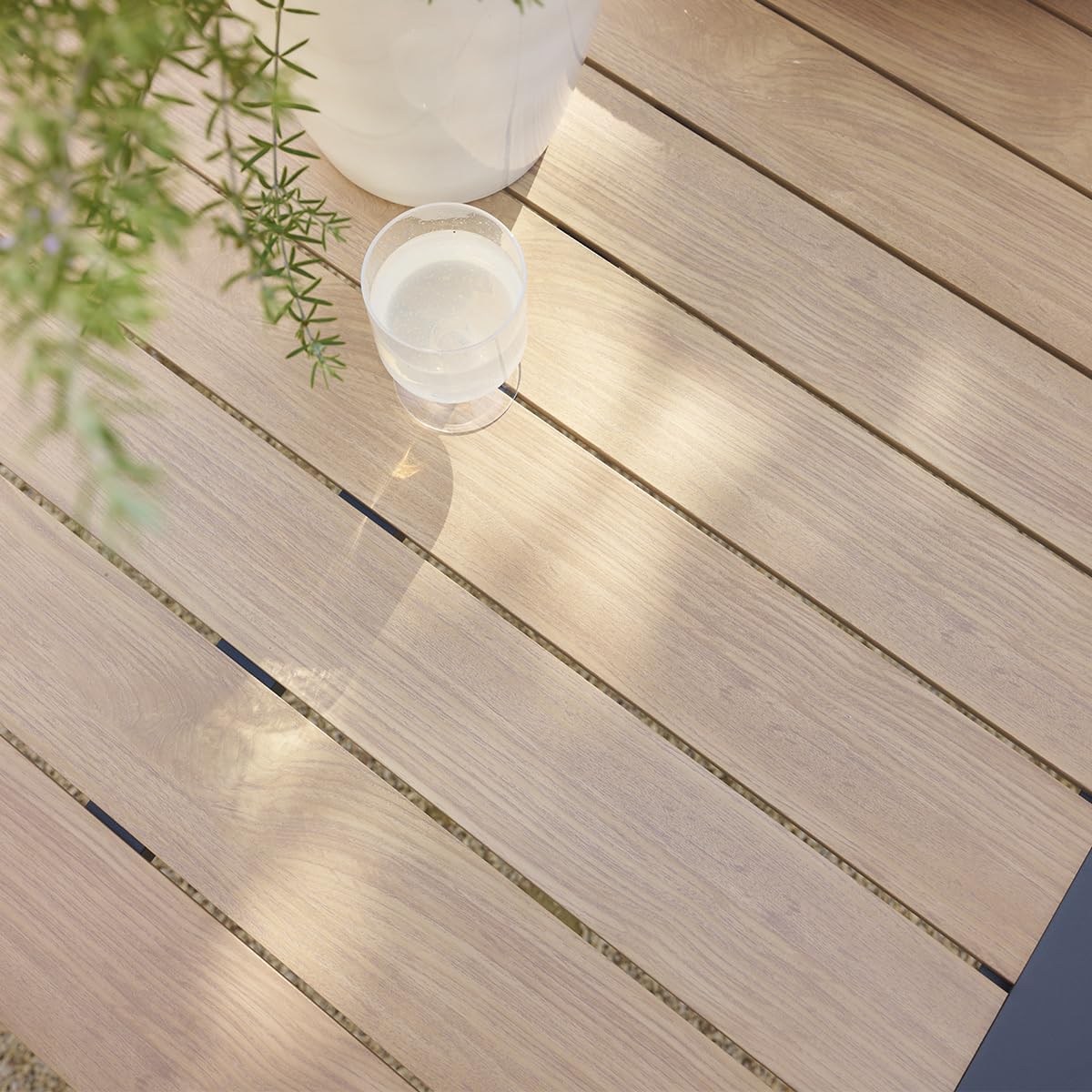 etevert - Evasion - table de jardin 12 places aluminium effet bois