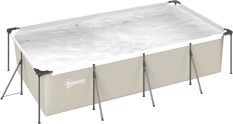 etevert - Piscine tubulaire familiale 394x208x80cm, PVC triple couche, structure stable, facile à monter - 6075L