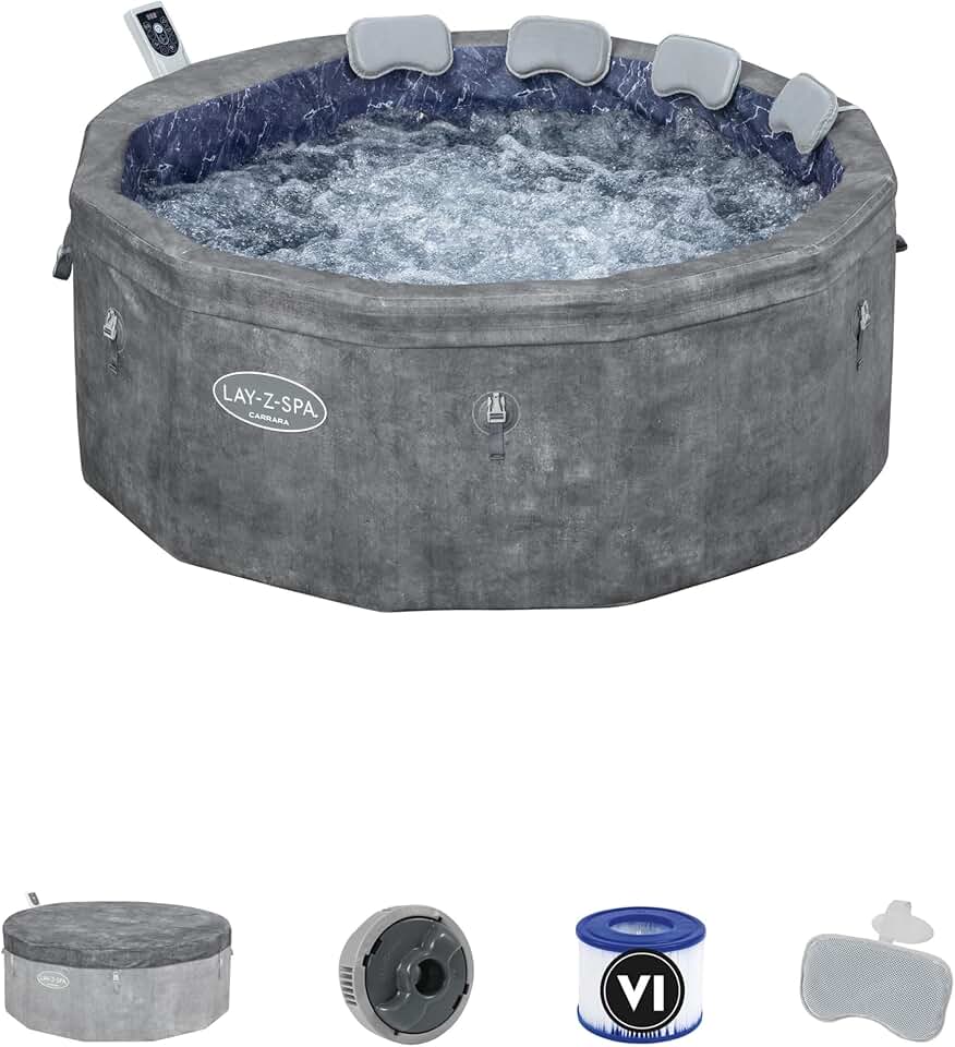 etevert - Spa Carrara Smart AirJet - 170x170x65cm - 4-6 pers, appli contrôle