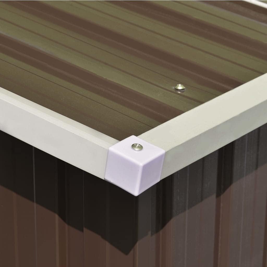 etevert Abri de Jardin 257x489x181 cm Métal Marron,Maison & Jardin, Pelouses & Jardins, Vie en extérieur, Structures extérieures, Cabanes & abris de Jardin, Brun (Poids 105.6KG)