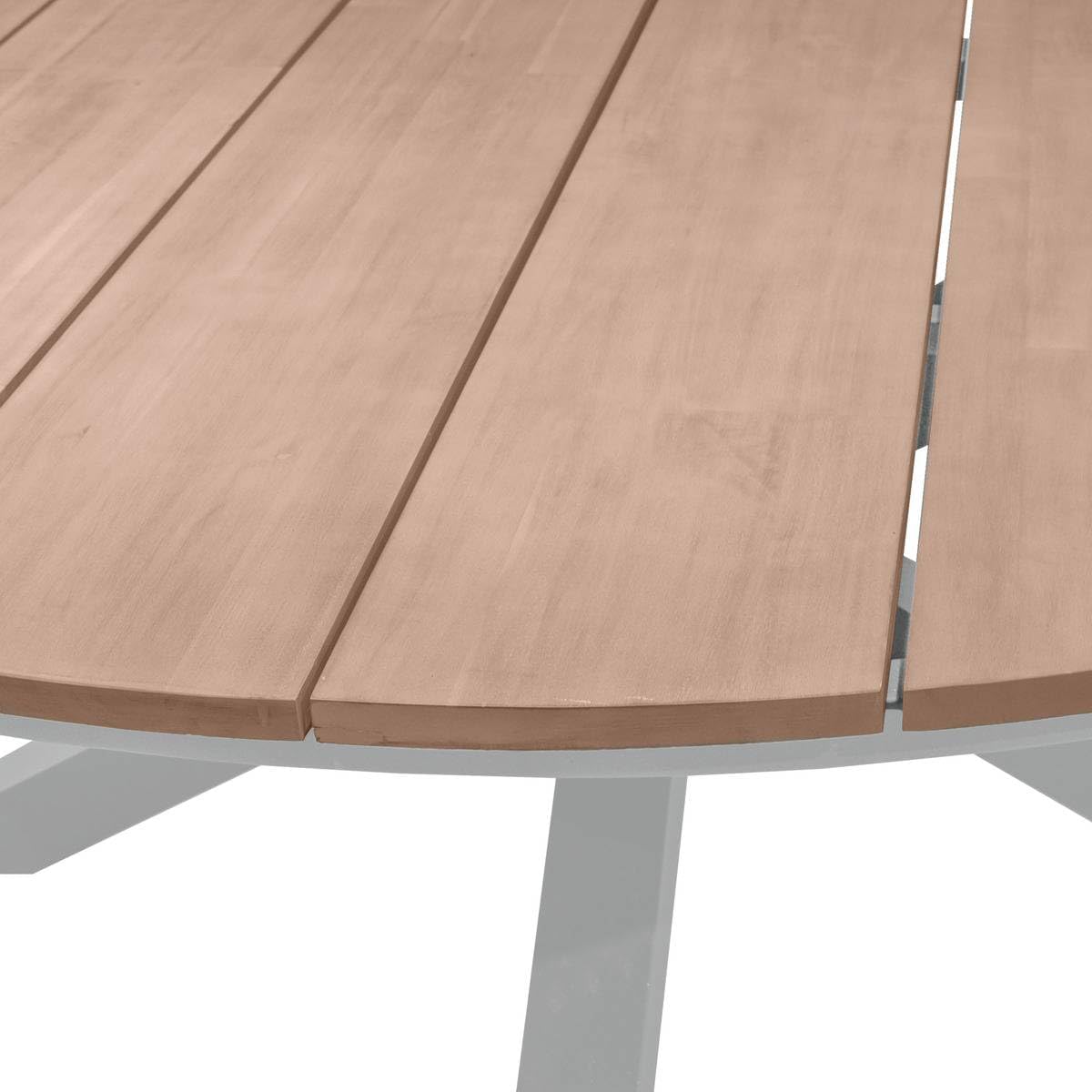 etevert - Oriengo - diamètre 160 cm - aluminium acacia 8 places