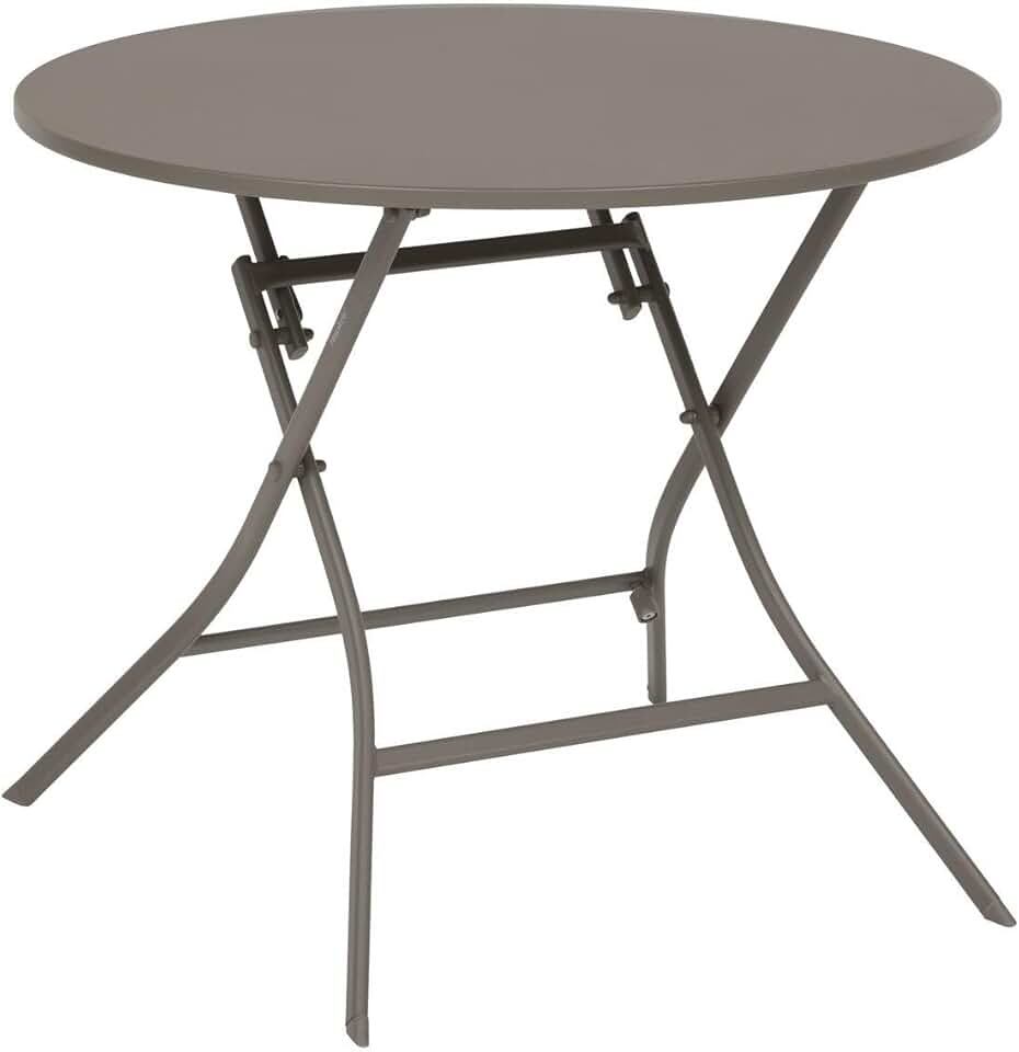 etevert - Greensboro - table pliante ronde acier antirouille 4 places