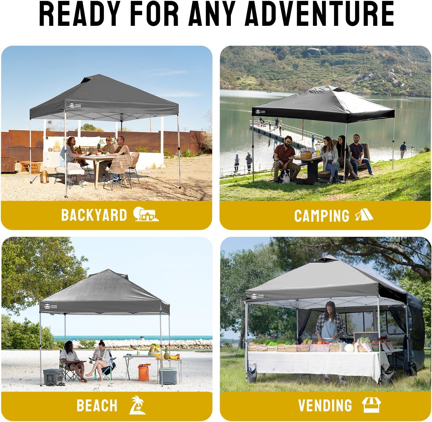 etevert - pop-up gazebo - 3x3m - imperméable, UPF 50+, sacs de sable