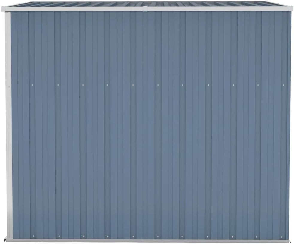etevert Abri de Jardin Mural Gris 118x194x178 cm Acier galvanisé,Maison & Jardin, Pelouses & Jardins, Vie en extérieur, Structures extérieures, Cabanes & abris de Jardin, Gris (Poids 31.54KG)