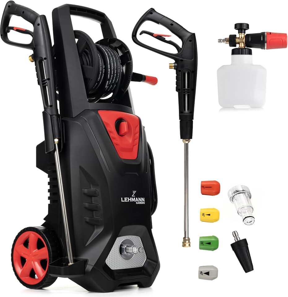 etevert - Colorado - Nettoyeur haute pression 3000W, 260 bar, 492 l/h, induction, accessoires, 17m