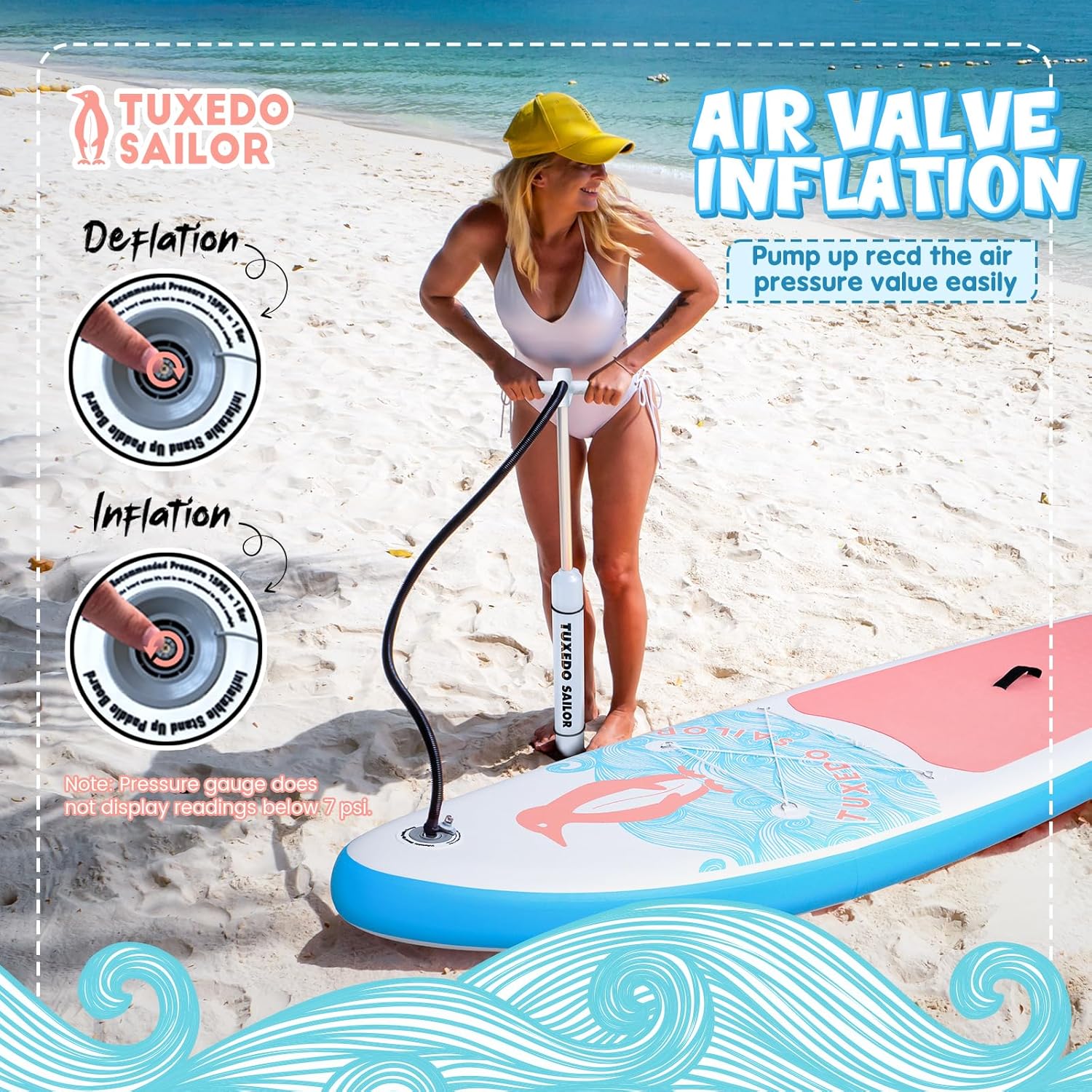 etevert - SUP gonflable adulte 320cm - stable, kit complet