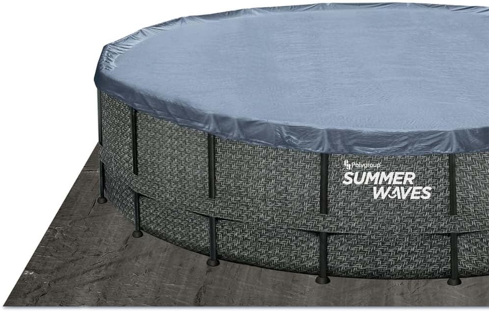etevert - Elite Frame rotin gris - Ø488x122 cm - Piscine hors-sol
