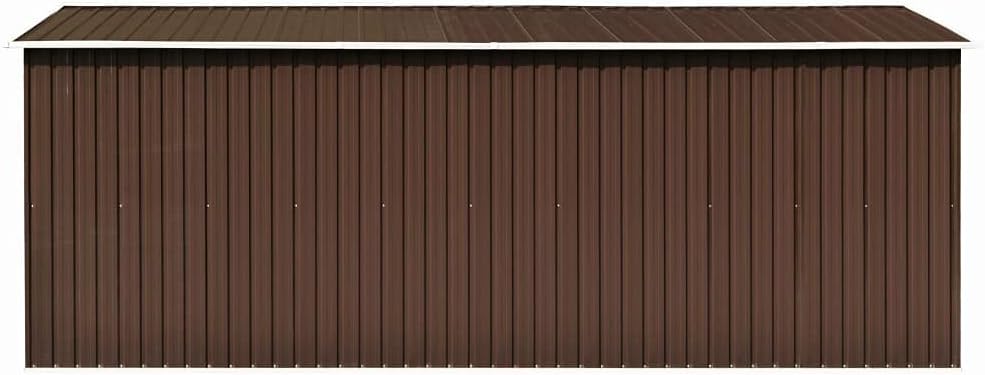etevert Abri de Jardin 257x489x181 cm Métal Marron,Maison & Jardin, Pelouses & Jardins, Vie en extérieur, Structures extérieures, Cabanes & abris de Jardin, Brun (Poids 105.6KG)