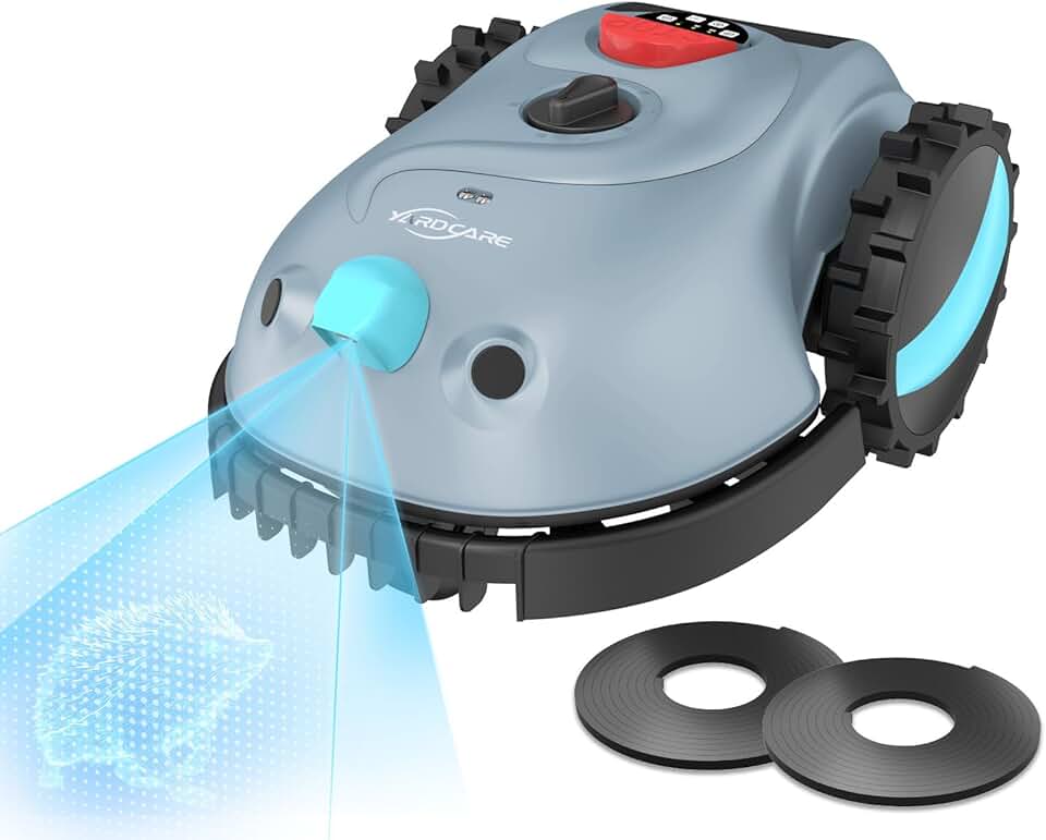 etevert - Robot tondeuse Vision, évitement obstacles, batterie 4Ah V100