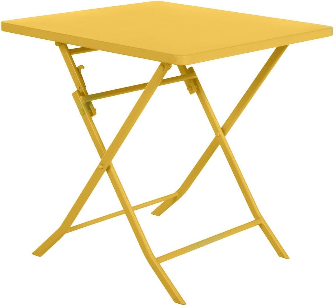 etevert - Greensboro série - 2 places, acier renforcé, jaune - table pliante