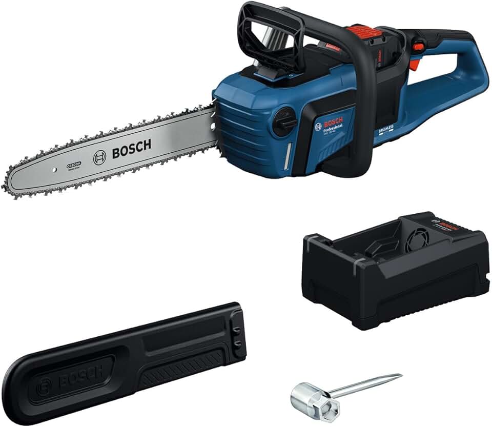 etevert - tronçonneuse Pro 18V, guide 40 cm, moteur sans charbon, GKE 18V-40