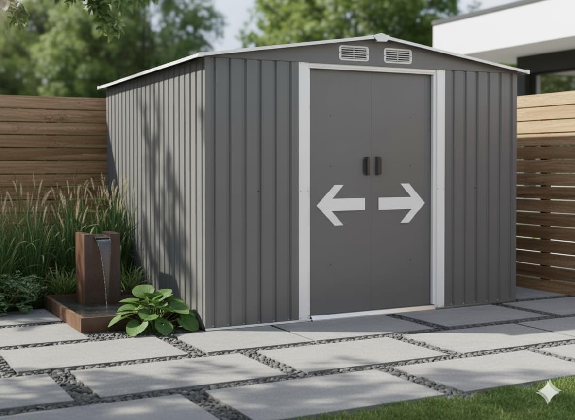 etevert - Jura - 6.66 m² - Abri métal robuste rangement jardin