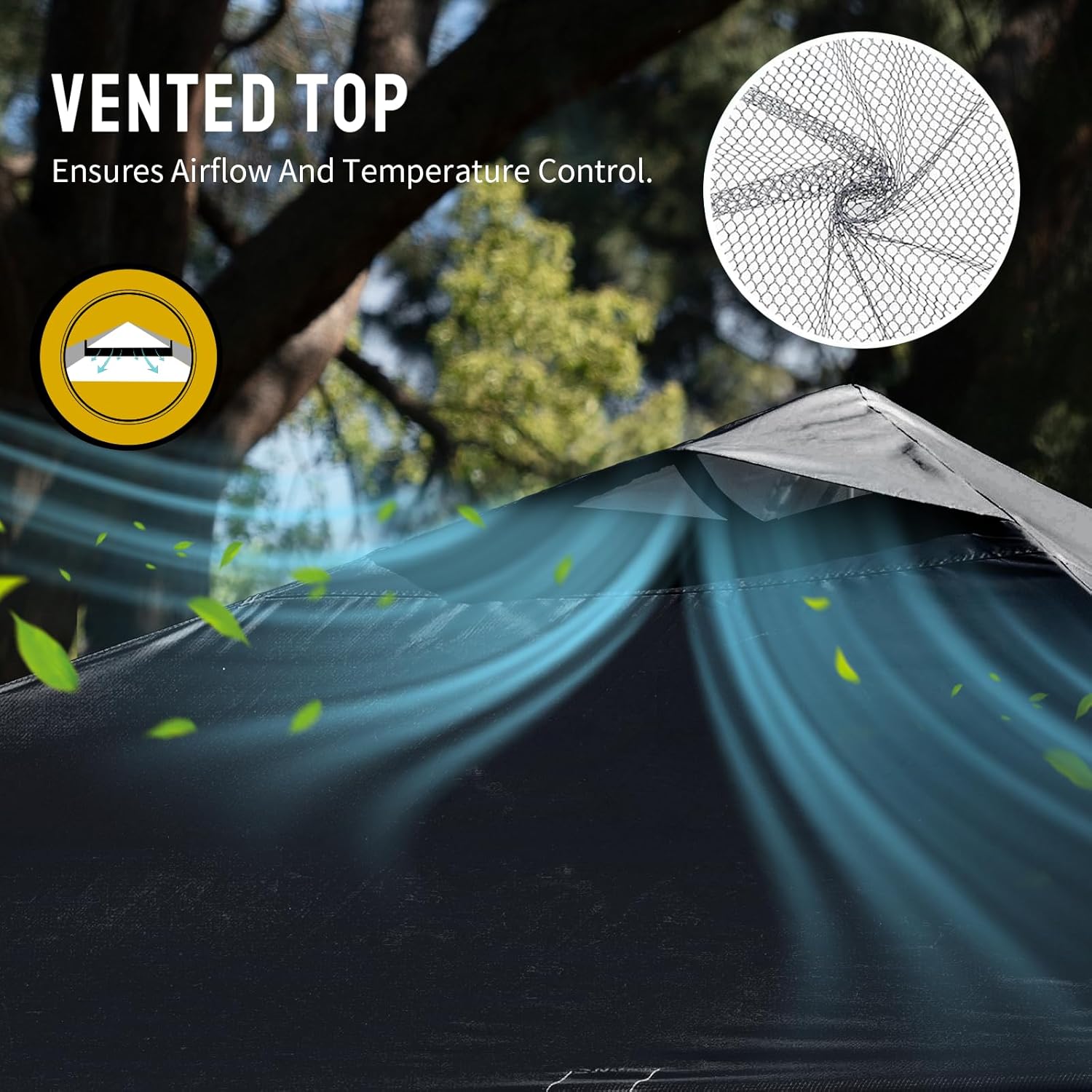 etevert - tonnelle pliante - 3x3m - imperméable UPF50+, sac, sacs de sable
