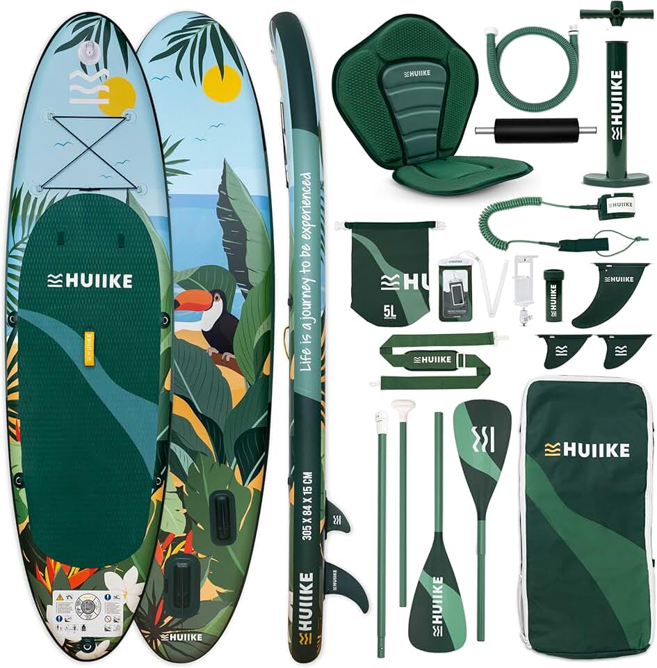 etevert - Paddle gonflable adulte série stable - 305x84x15 cm - Accessoires inclus, supporte 130 kg