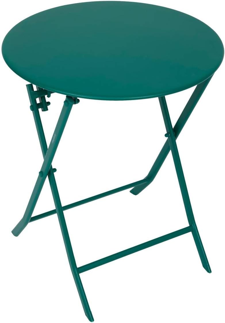 etevert - Greensboro - Ø60cm - Table ronde pliante acier vert opale