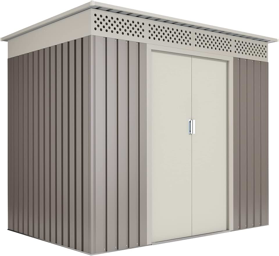etevert - Nykop abri de jardin métal 3.02m², 213x142x184cm, garantie 10 ans