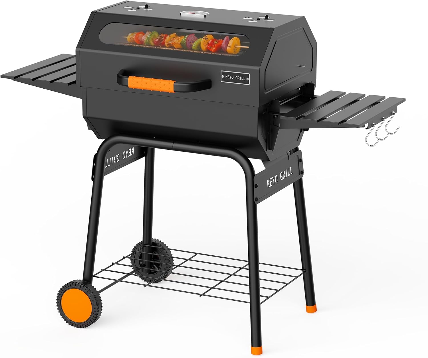 etevert 23 pouces barbecue pentagonal, chromé, 469 Sq In-23 Pouces