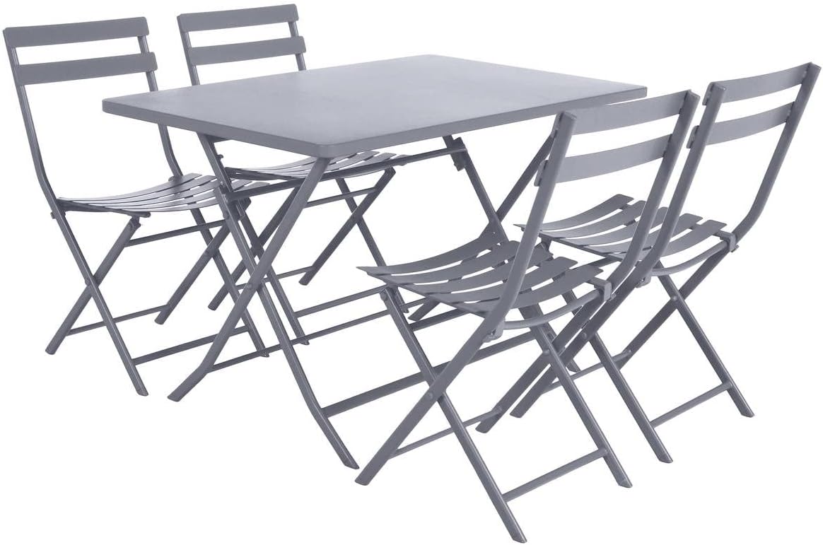etevert - Greensboro - 4 places - table pliante acier antirouille, quartz