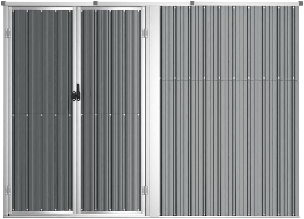 etevert Abri à Outils de Jardin Gris 225x89x161 cm Acier galvanisé, Maison & Jardin, Pelouses & Jardins, Vie en extérieur, Structures extérieures, Cabanes & abris de Jardin, Gris, (Poids 36.62KG)