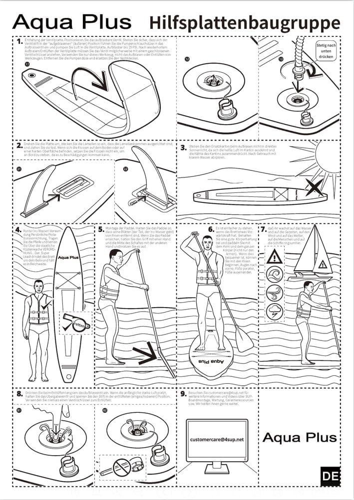 etevert - planche SUP gonflable 15cm - pagaie, sac, pompe