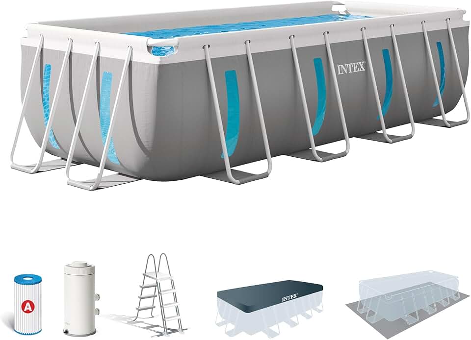 etevert - Clearview tubulaire - 4x2x1,22m - kit piscine rectangulaire