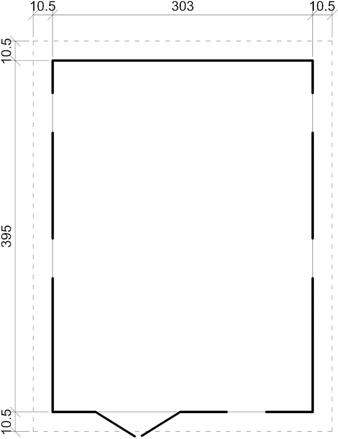 ABRI de Jardin en Bois Exterieur avec Les PLANCHERS IMPRÉGNÉ - en Pin/épicéa- H226x324x416 cm/12 m²- Construction de Panneaux- Rangement pour vélos, Remise à Outils- etevert M336+M336G