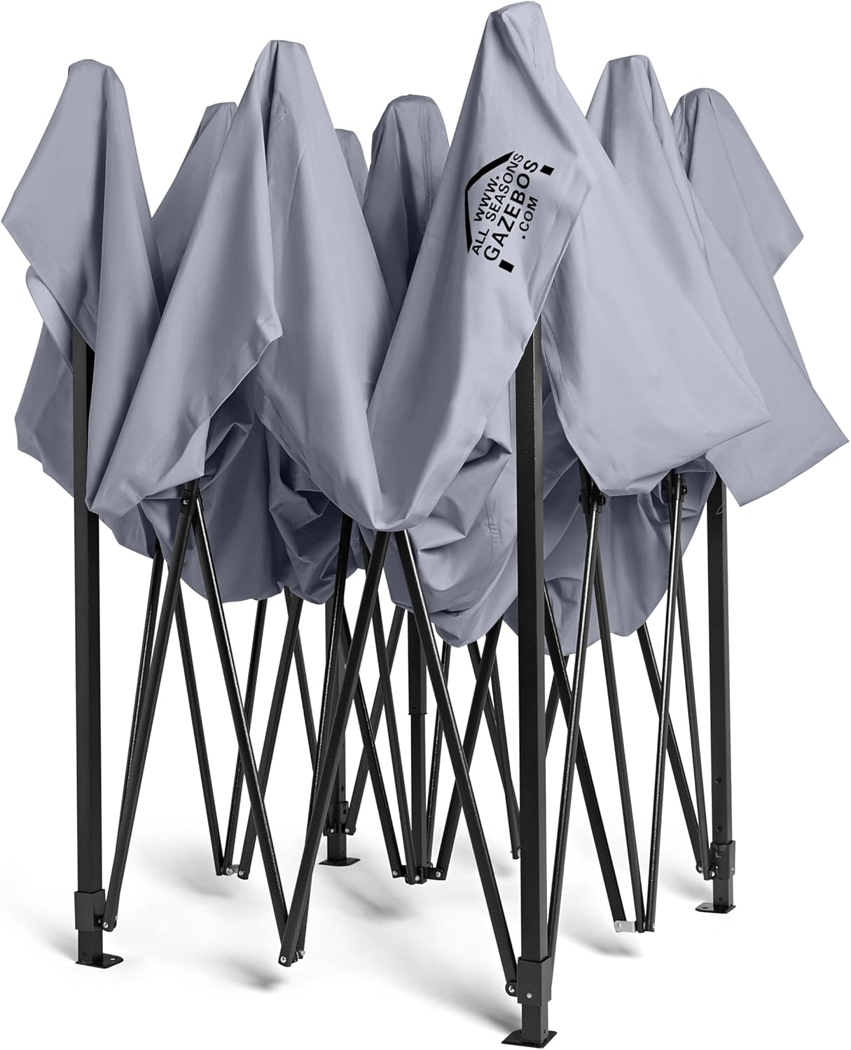 etevert - Tonnelle série résistante - 3x3m - étanche, gris métallisé