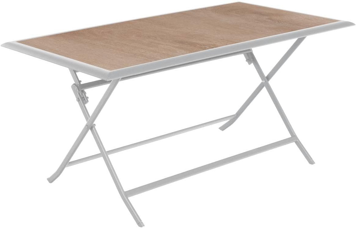 etevert - Azua série - rectangulaire pliante 6 places - aluminium epoxy antirouille