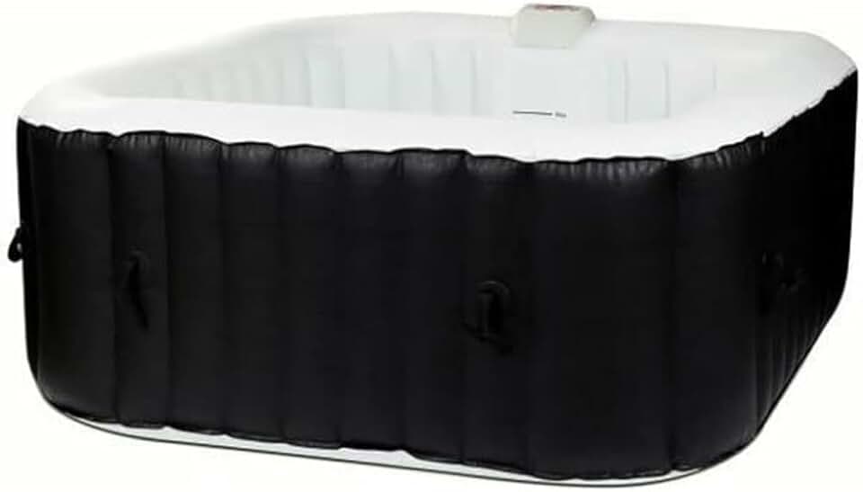 etevert - Spa gonflable carré - 155 x 65 cm - 4 personnes, laminé
