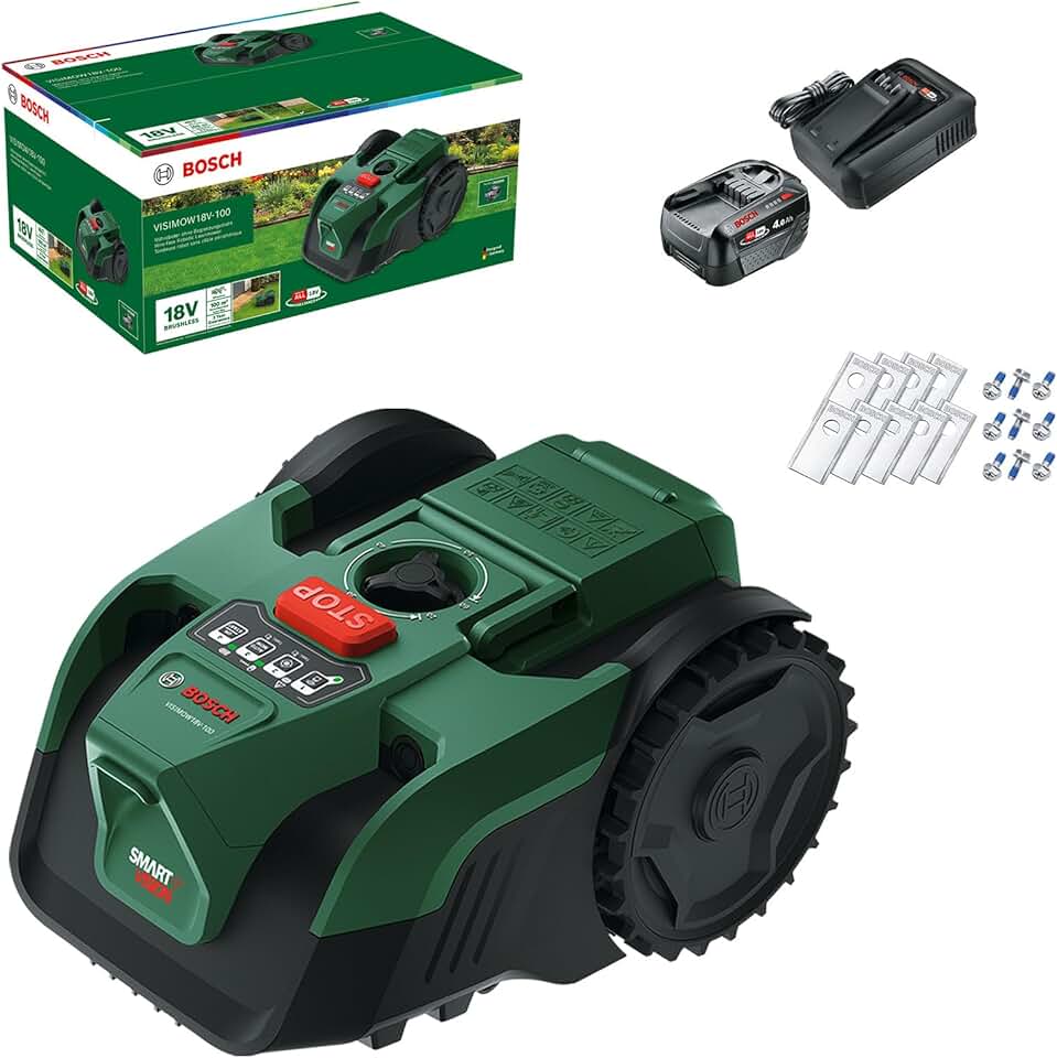 etevert - VISIMOW série - 16 cm, 20-60 mm - robot tondeuse sans-fil - VISIMOW18V-100