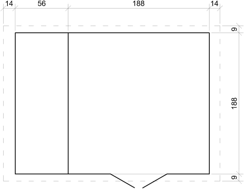 Abri de Jardin en Bois et Range bûches extérieur - Stockage extérieur I206xL272xH218 cm/ 3,53 + 0,97 m2 Petit abri à Outils, Local à vélos - etevert M386