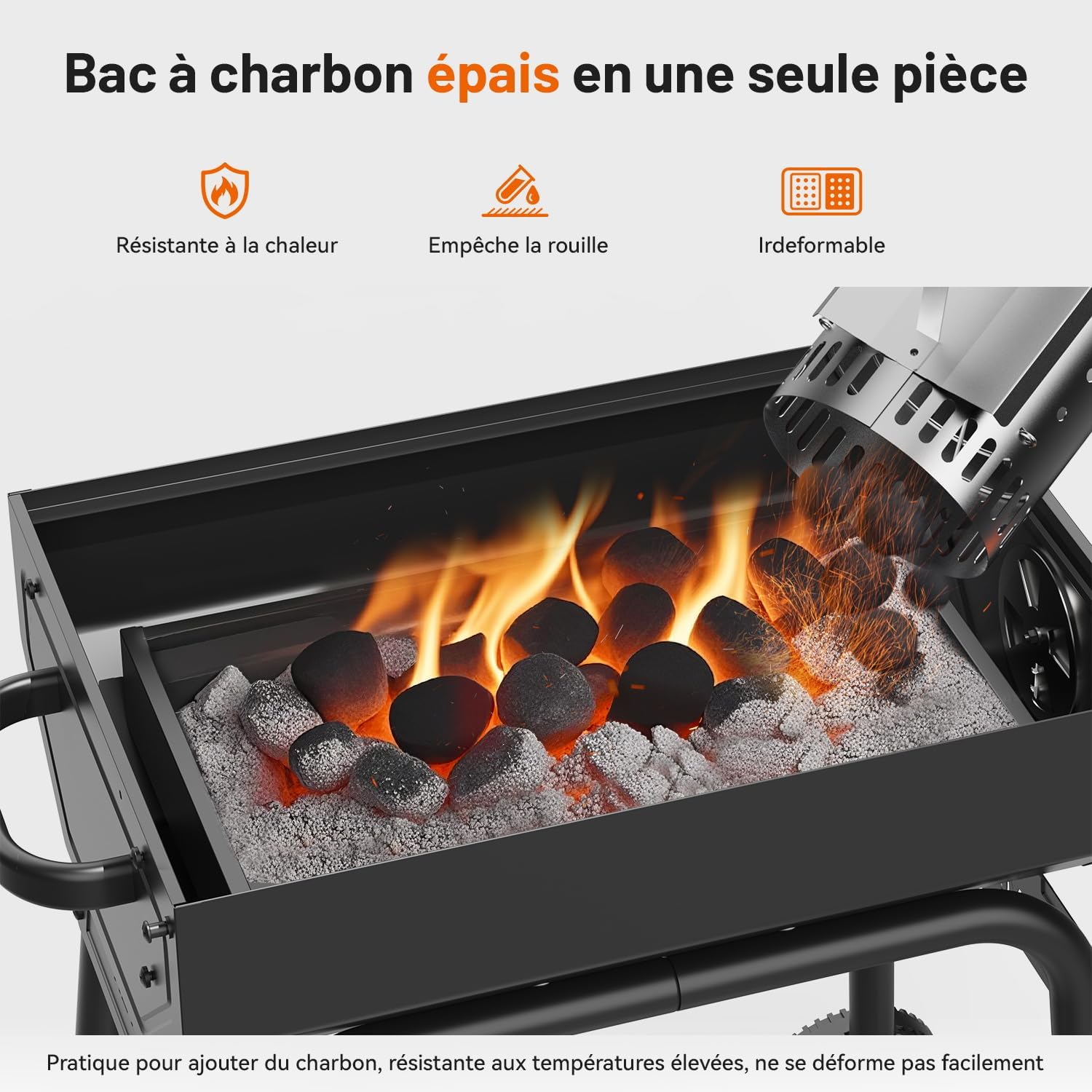 etevert 23 pouces barbecue pentagonal, chromé, 469 Sq In-23 Pouces
