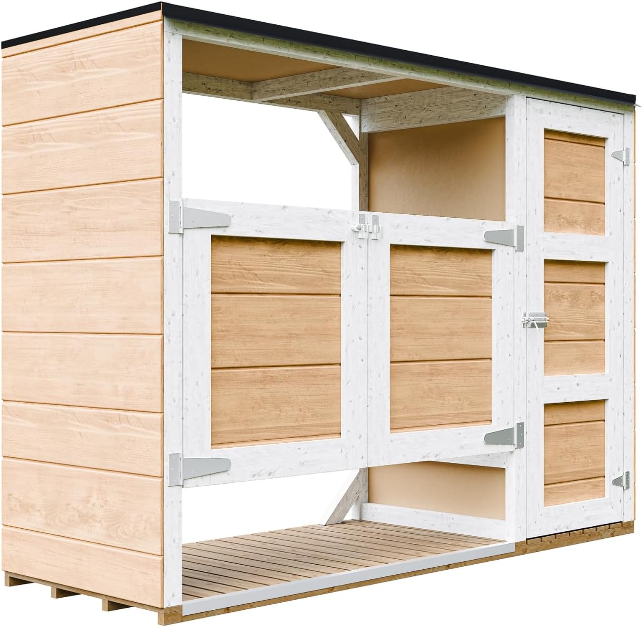 Abri de Jardin pour poubelles, Cache Poubelle extérieur 2x240L – Coffre de Rangement Exterieur, Armoire de Jardin, cabane de Jardin Exterieur – etevert M981A-HARVEST Honey