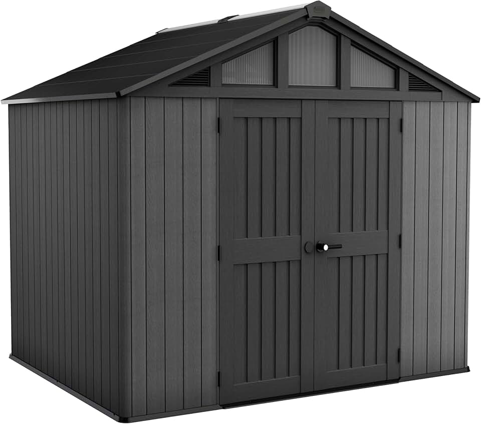 etevert - Stronghold - 7.7 m² - résine & métal, aspect bois, anthracite 108-7.7