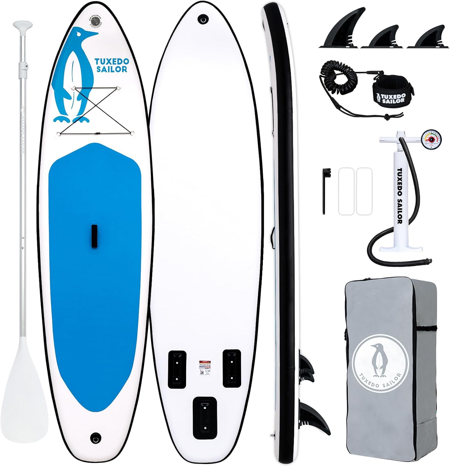 etevert Paddle Gonflable Adulte, Planche de Stand Up Paddle Gonflable Sup Paddle Board Gonflable Planche à Pagaie Gonflable avec Accessoires Complets