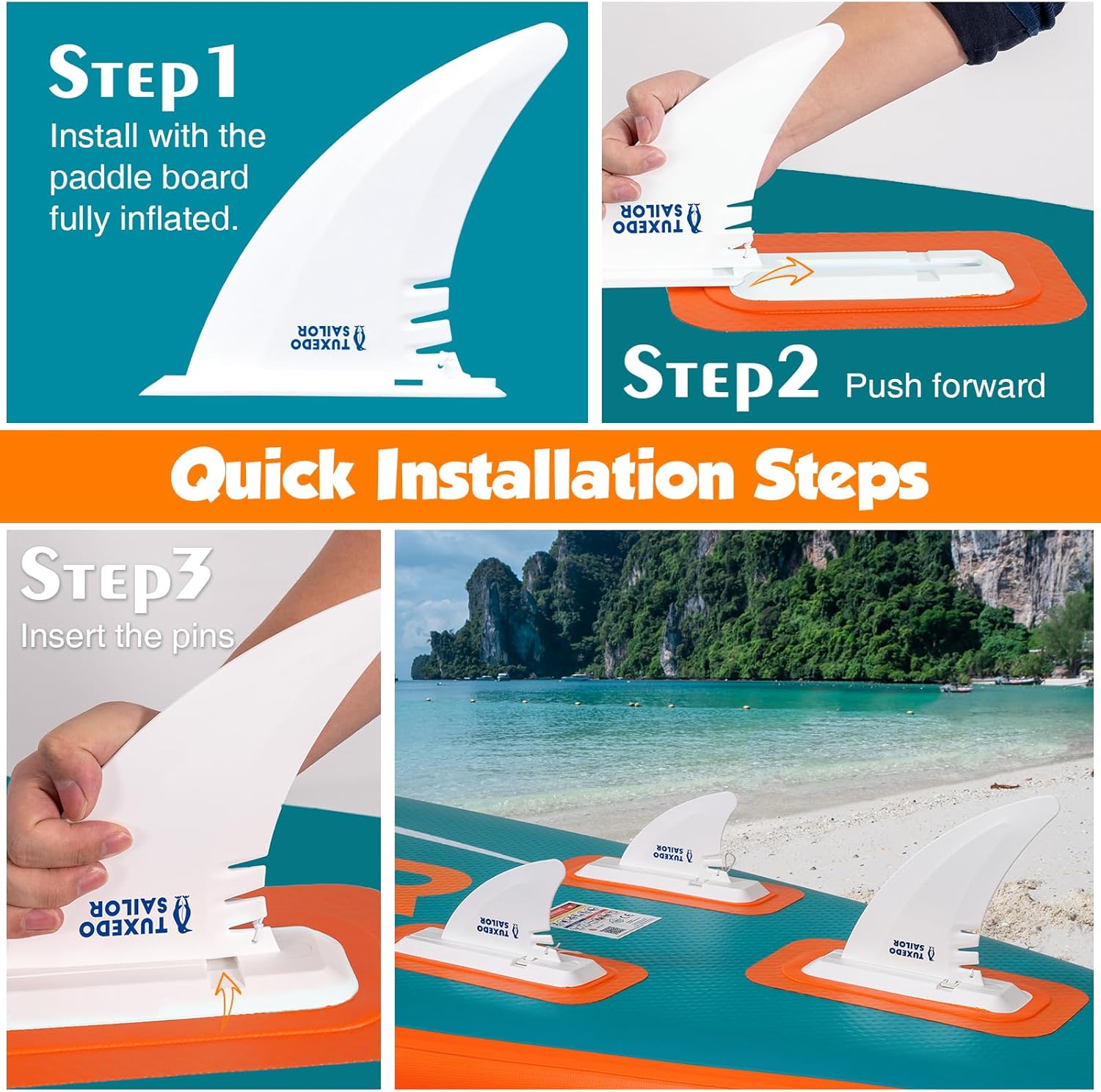etevert Paddle Gonflable Adulte, Planche de Stand Up Paddle Gonflable, Sup Paddle Board Gonflable avec Accessoires Complets, Planche de Surf Paddle