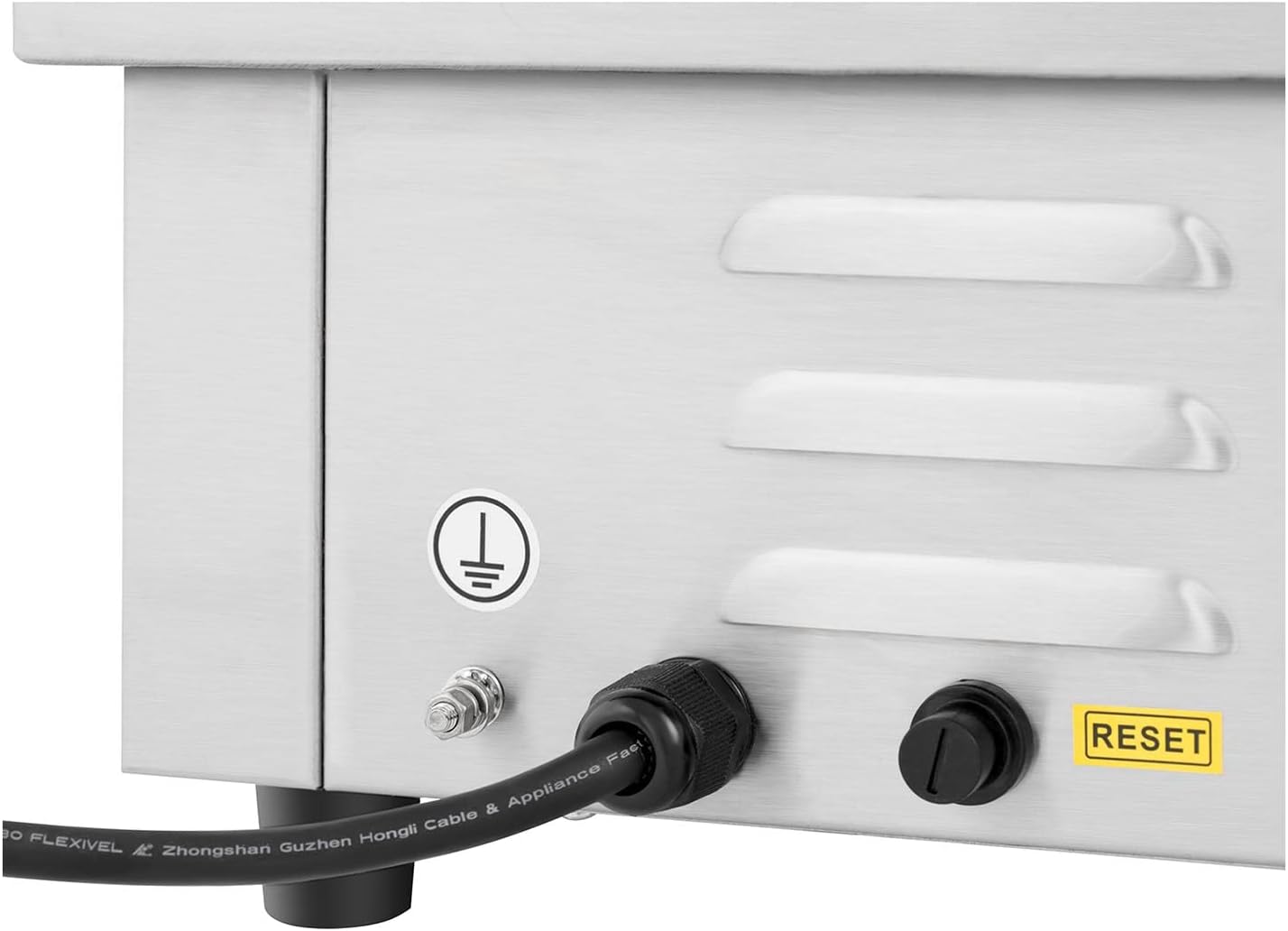 etevert - Plancha Électrique Double - 73x40cm - 2x2200W INOX Restaurant