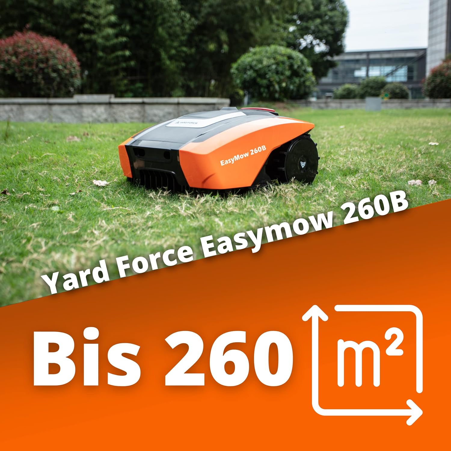 etevert - Easymow 260B - 260m² - robot tondeuse, noir/orange