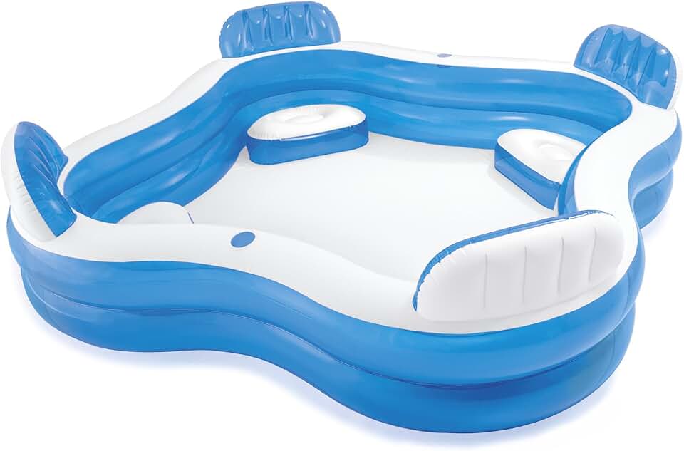etevert - Swim Center Family Lounge - 229x229x66 cm - 4 sièges bleus