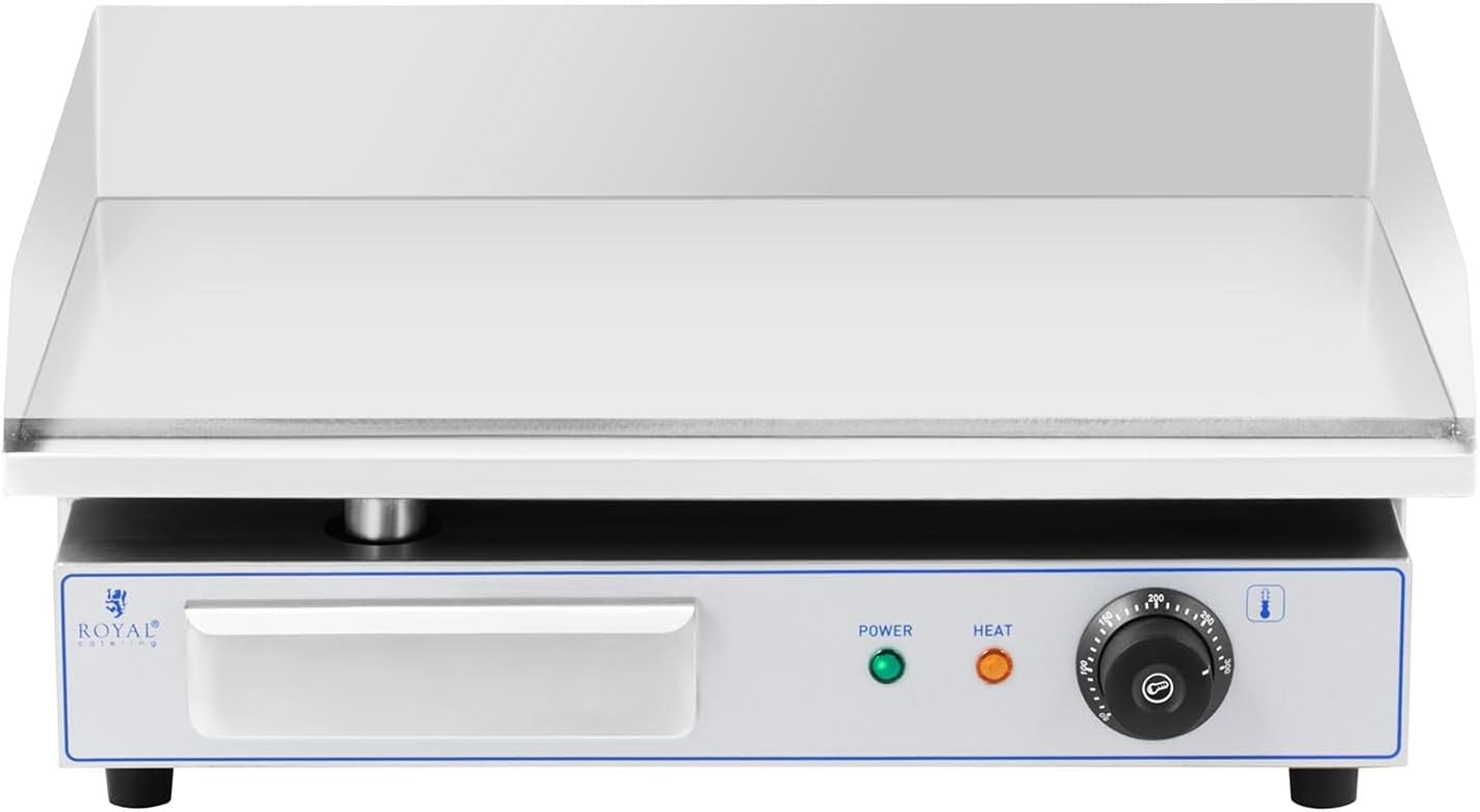 etevert - Plancha Électrique Lisse Inox 55x35 cm 3000W Restaurant