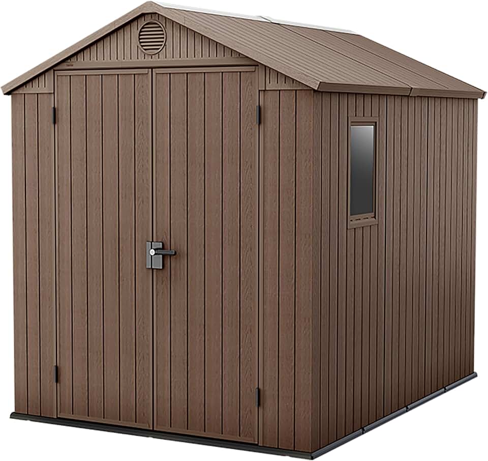 etevert - etevert 68 - 4,5m² - abri de jardin résine marron